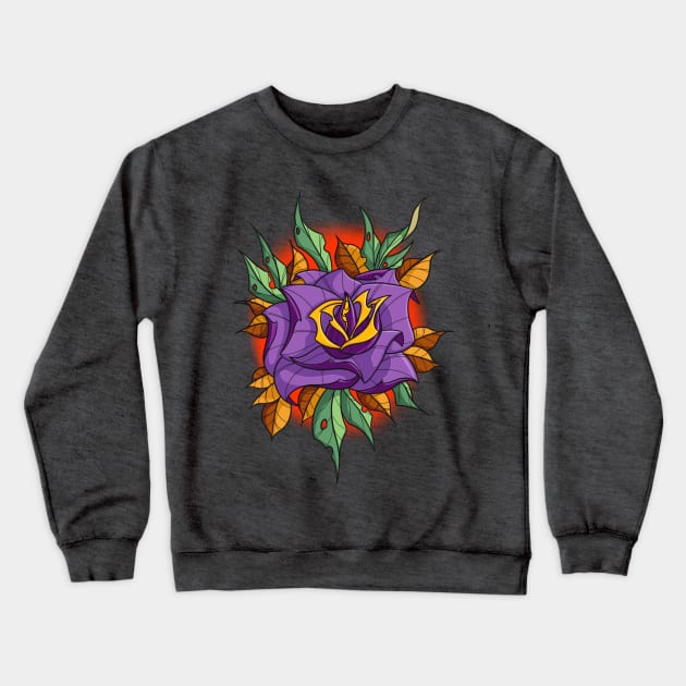 Gothic rose tattoo design Crewneck Sweatshirt by InkSmith